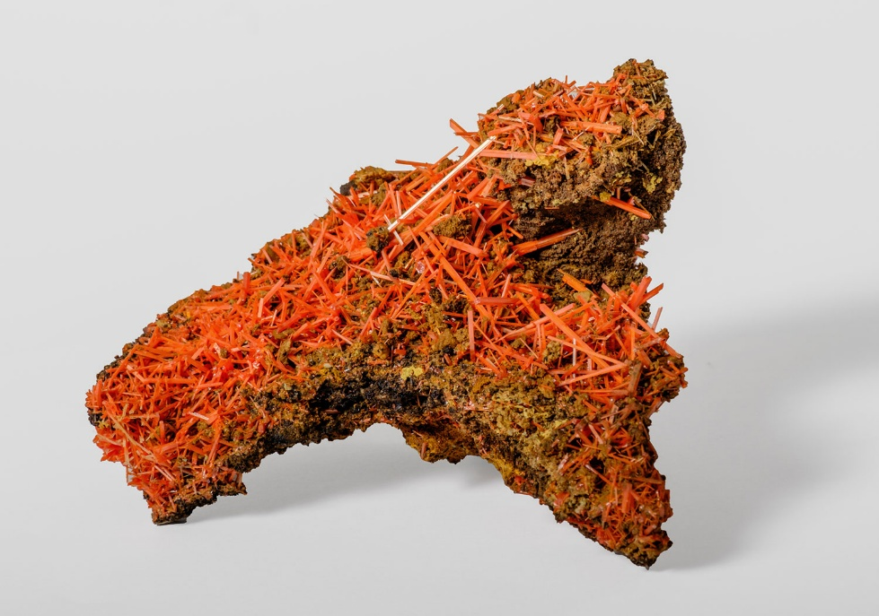 Obr. 1 - krokoit - Adelaide mine, Dundas, Tasmánie, Austrálie